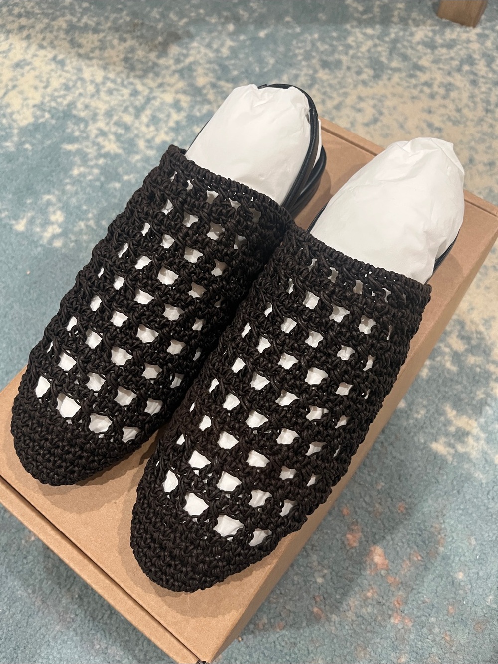 Jenni Kayne Crochet Jules Mule in Dark Brown - Women's Shoes - Picture 2 of 8